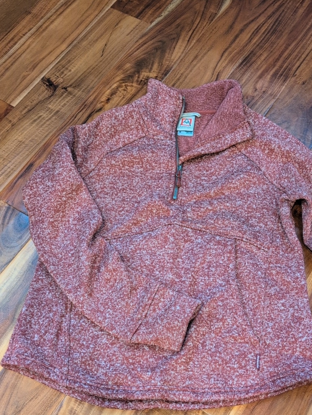 Avalanche Women's Marled Rust Quarter-Zip Turtleneck Pullover